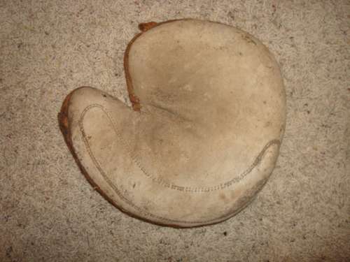 Early 1900's White Crescent Pad Catchers Mitt Front